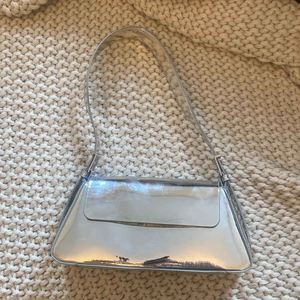 Zara silver shoulder bag